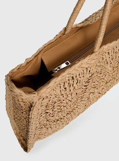 Love Like This Straw Tote Bag Tan