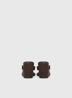Billini Ravyn Heels Dark Cacao Faux Suede