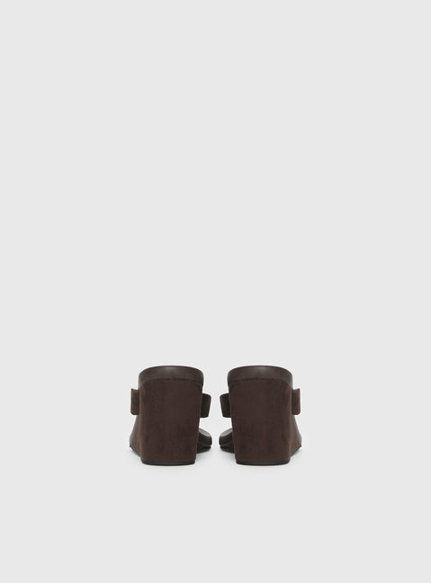 Billini Ravyn Heels Dark Cacao Faux Suede