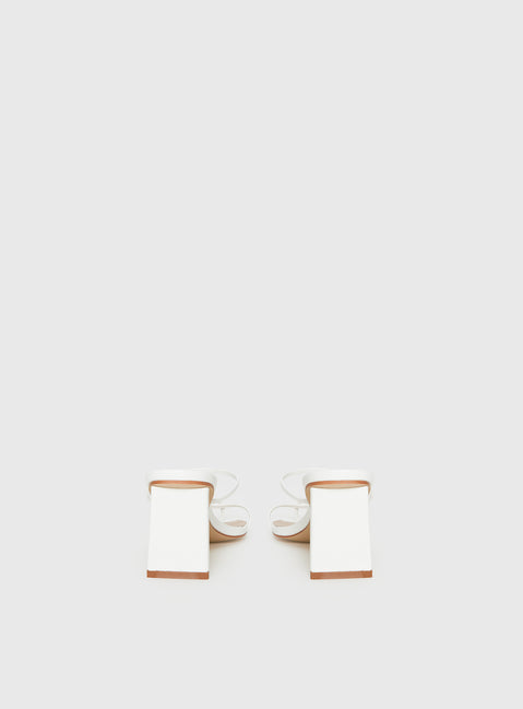 The Becka Heels White