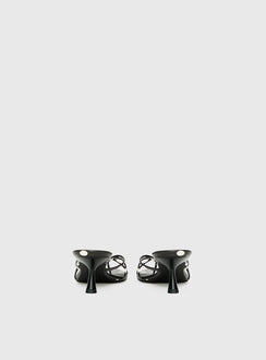 For The Rush Kitten Heels Black Polka