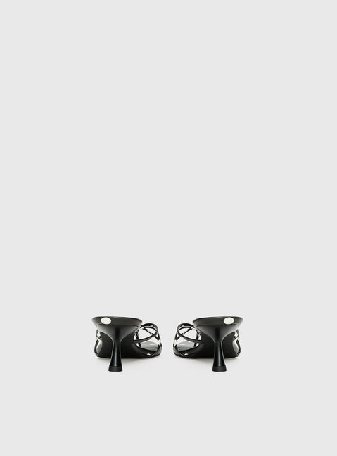 For The Rush Kitten Heels Black Polka