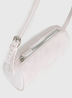 Ettalie Faux Suede Shoulder Bag Pink