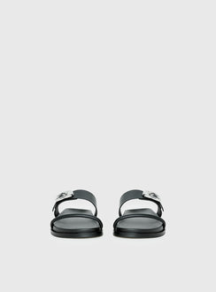 Worth It Buckle Detail Sandals Black