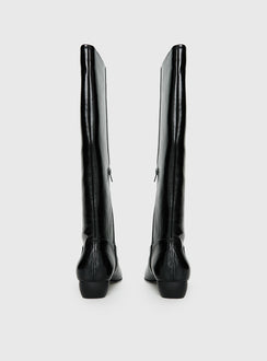 Dance For You Knee High Boots Black