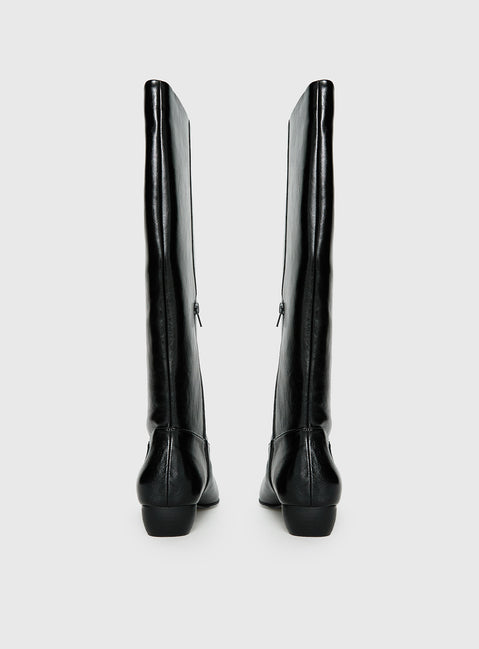 Dance For You Knee High Boots Black