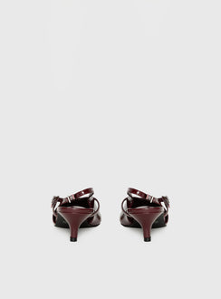 Therapy Irving Slingback Heels Burgundy