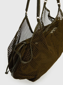 Isolda Mesh Tote Bag Khaki