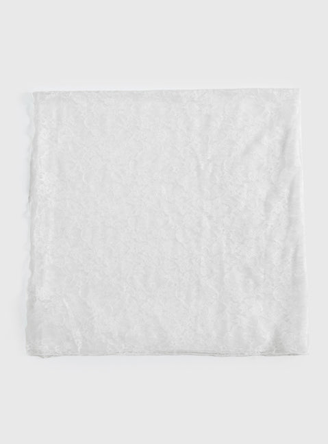 Nellie Scarf White Lace