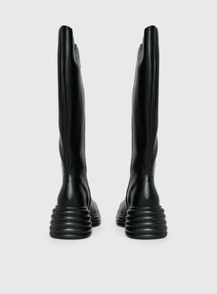 Therapy Frequency Knee High Boots Black