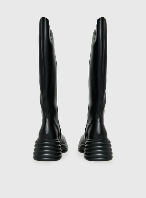 Therapy Frequency Knee High Boots Black