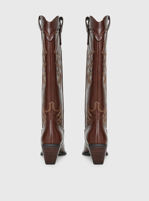 Billini Evalynn Cowboy Boots Fudge