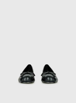 Therapy Sire Block Heel Ballerina Shoes Black