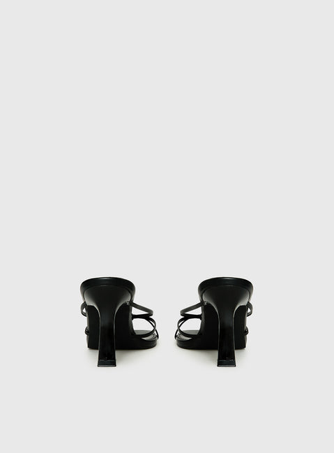 Evena Strappy Heels Black