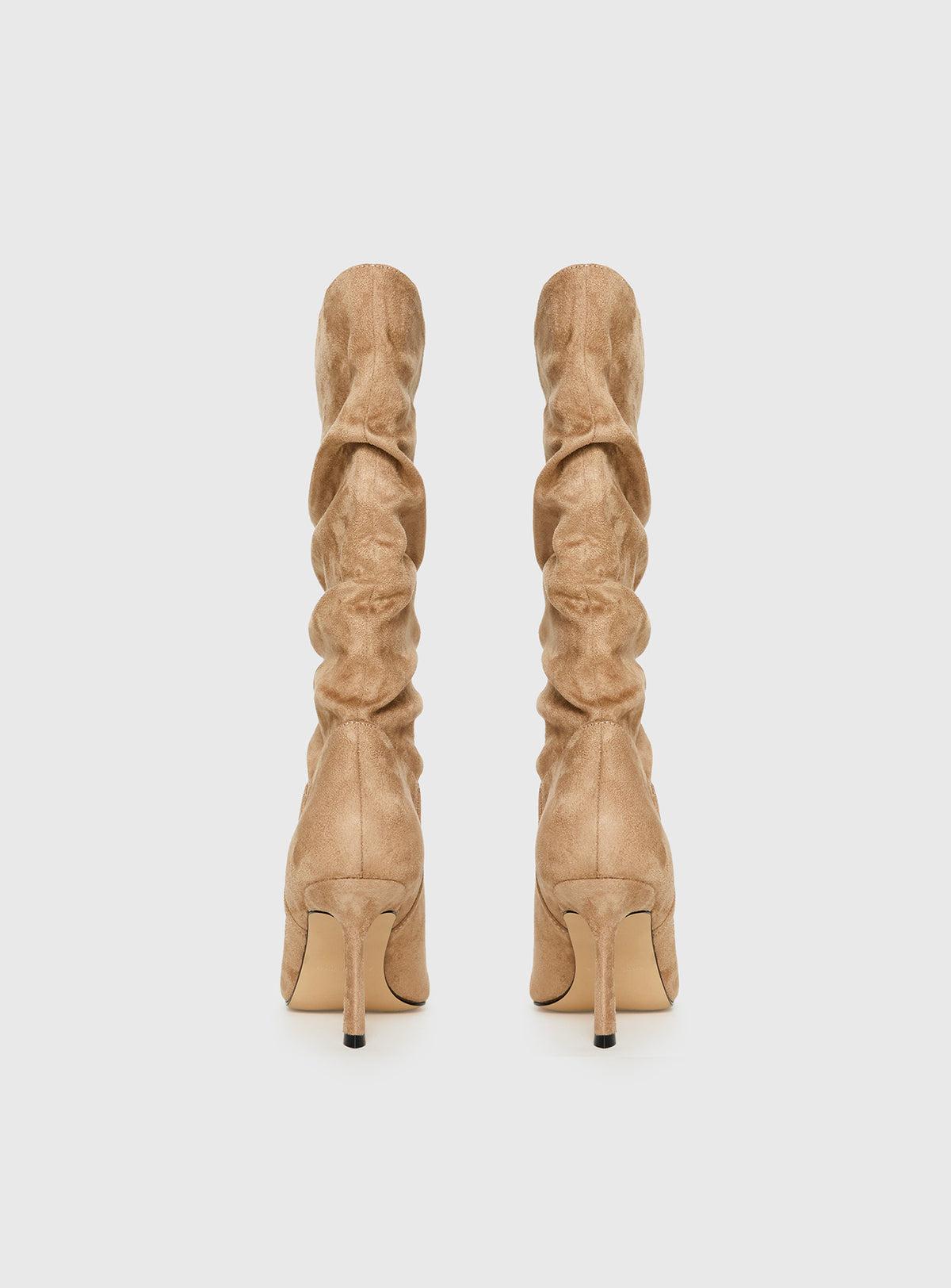Such A Charmer Faux Suede Scrunch Boot Tan