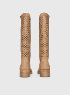 Therapy Festival Knee High Boots Natural