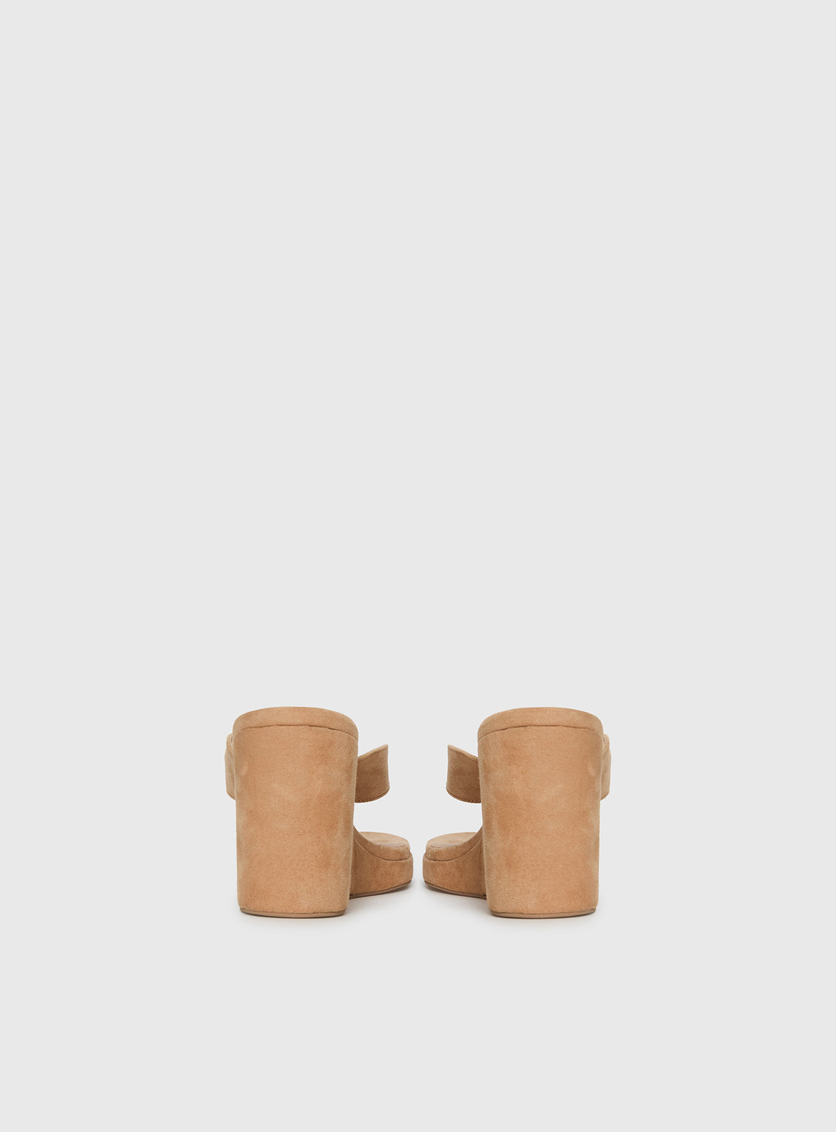 Kamiko Wedged Heels Tan Faux Suede