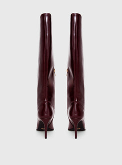 Billini Yasma Knee High Boots Berry Shine