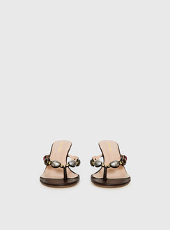 Nina Bead Heels Chocolate