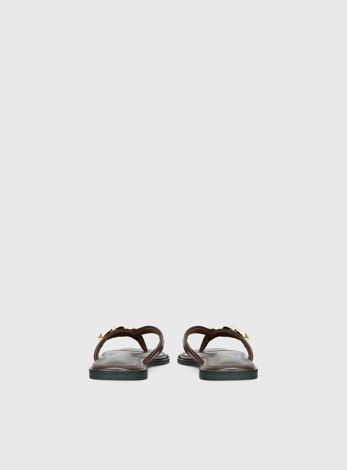 Therapy Guise Hardware Detail Sandals Brown / Gold