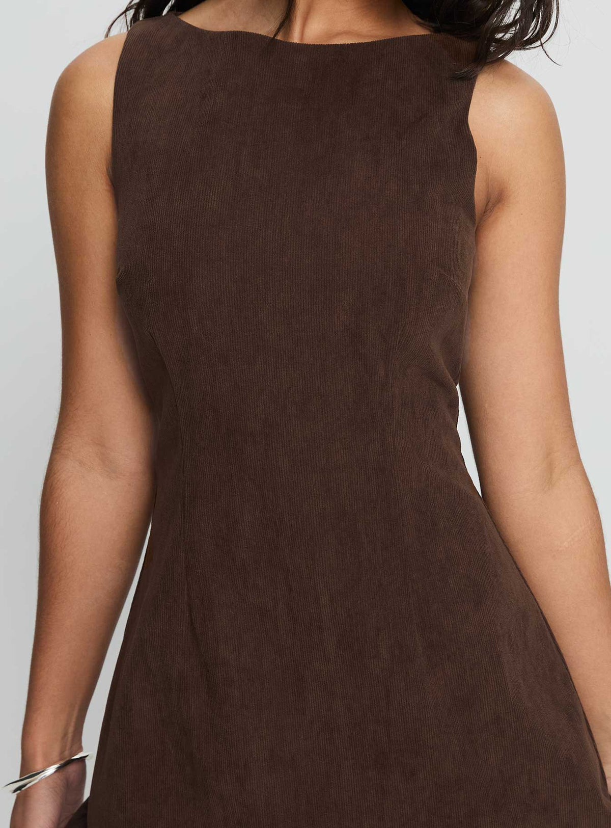 Alfalfa Corduroy Mini Dress Chocolate Tall