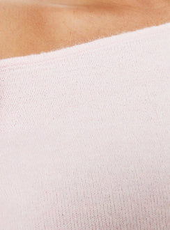 Selbey Fluffy Cinched Waist Off Shoulder Top Pink  Curve