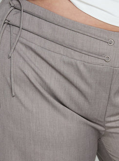 product Princess Polly Just Have Fun Wide Leg Pant Grey Curve Mid Rise Pants 