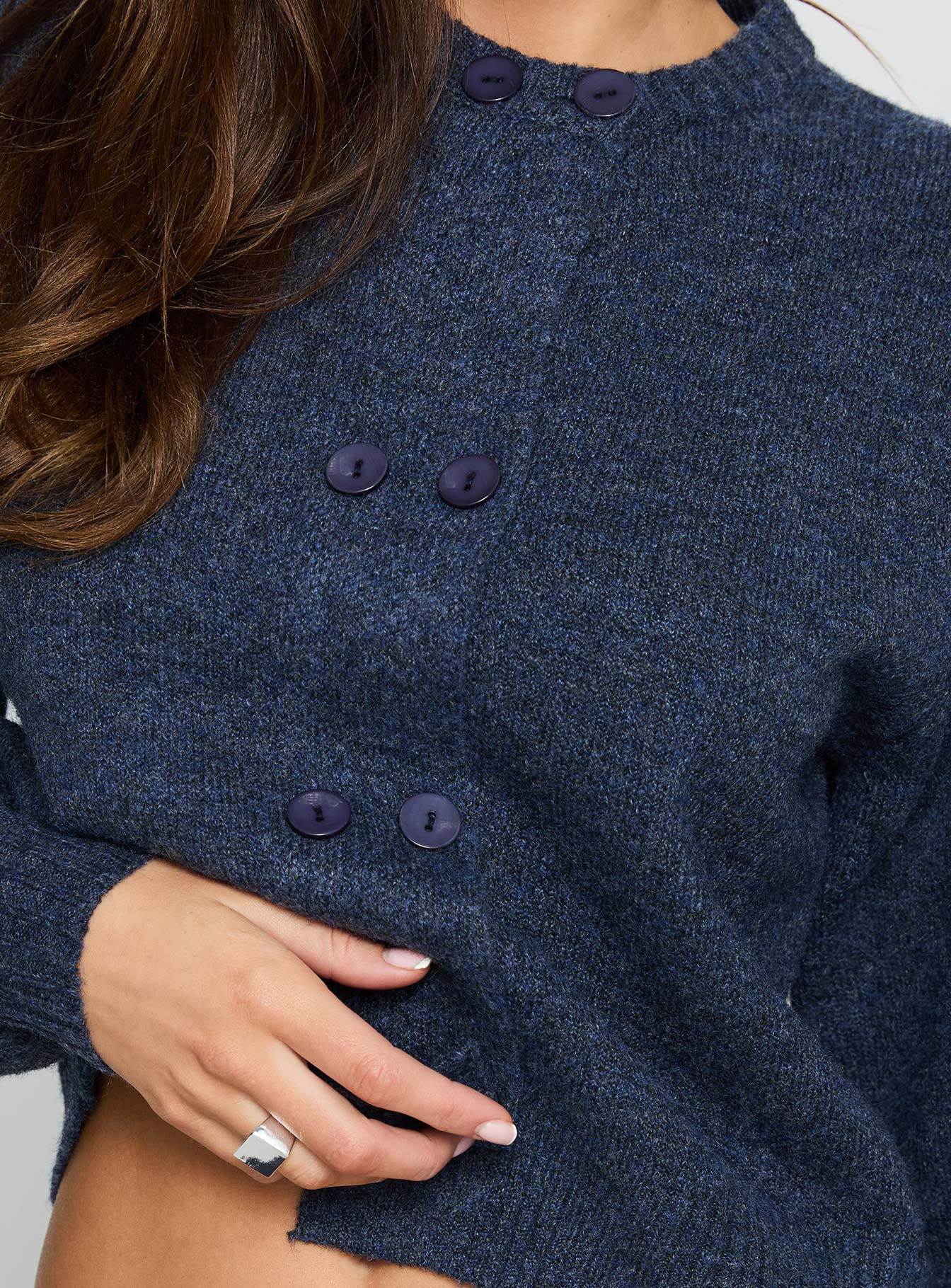 Crafted with the Kammi Button Up Cardigan Navy in womens jumpers featuring short length detail Princess Polly