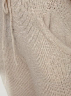 product Princess Polly Abrams Rib Knit Pant Beige High Waisted Pants 