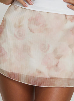 back view of model wearing Princess Polly Bernarli Mini Skirt Multi Mini Skirts 