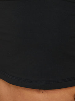 Habitual Active Longline Plunge Neck Tank Top Black