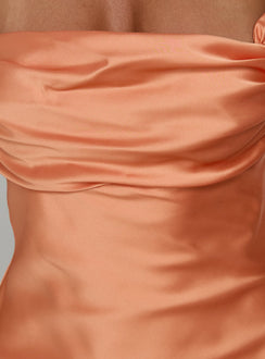 Azura Off The Shoulder Maxi Dress Orange