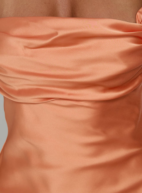 Azura Off The Shoulder Maxi Dress Orange