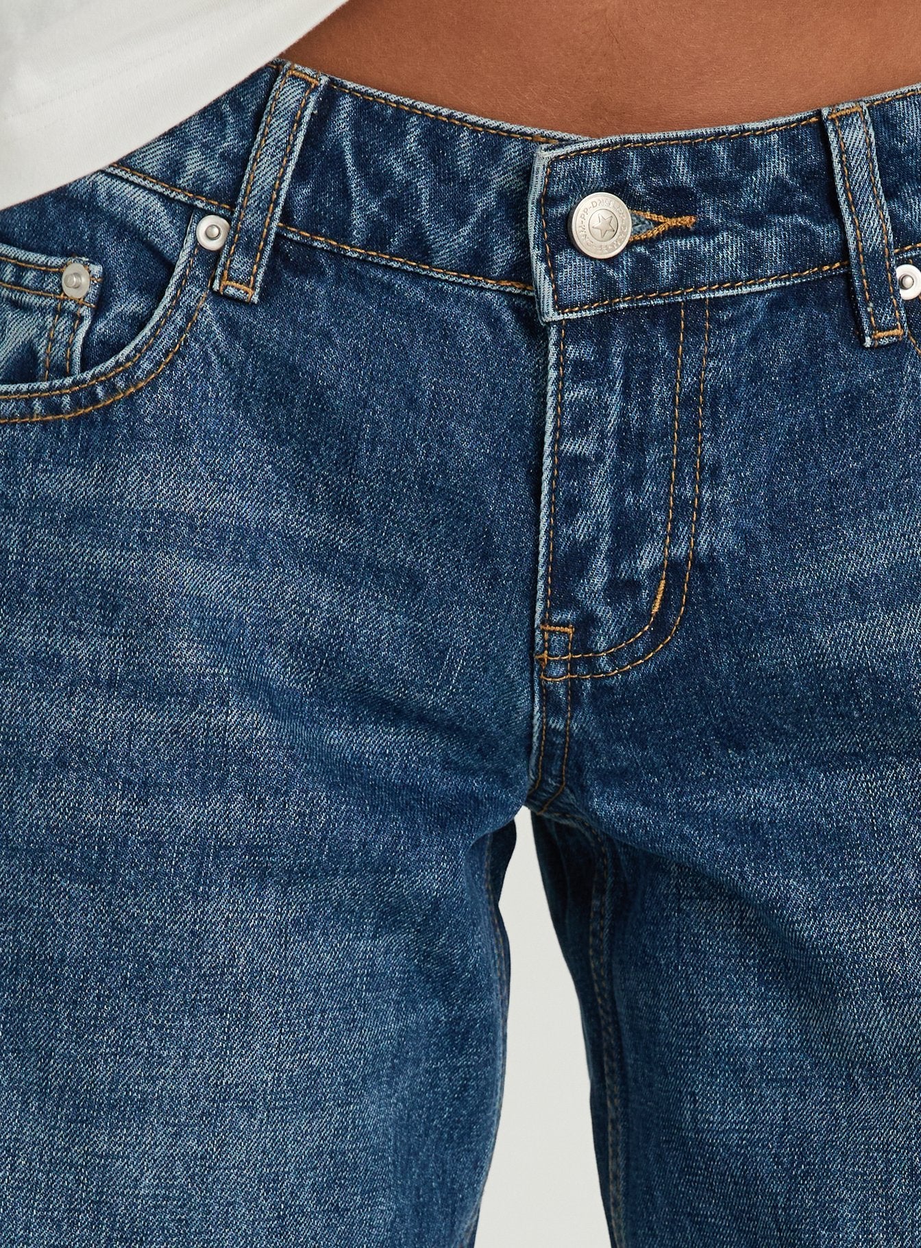 Ellanor Low Rise Straight Leg Jeans Vintage Dark Blue
