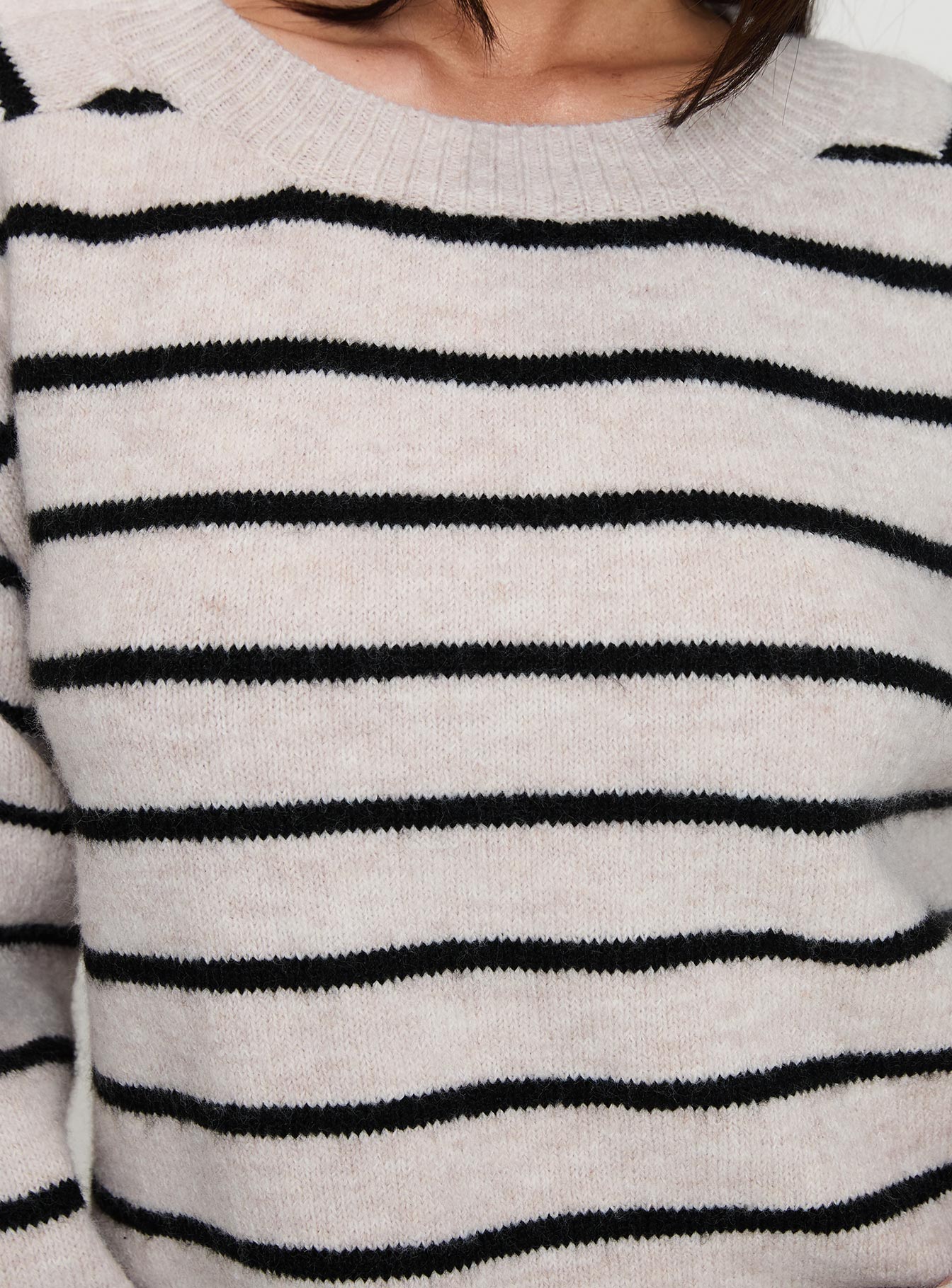 product Princess Polly Souvenirs Knit Sweater Grey Stripe 