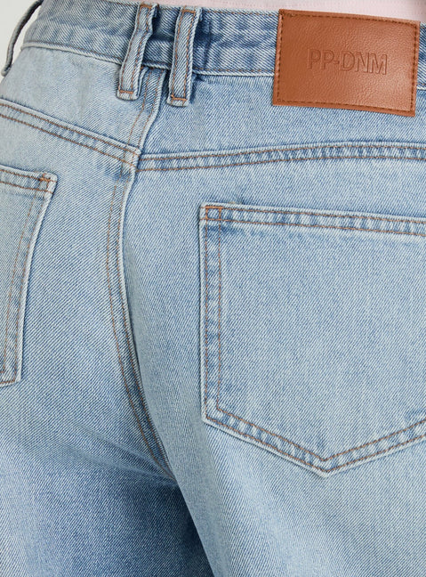 Lokura Low Rise Super Baggy Jeans Vintage Mid Blue Wash
