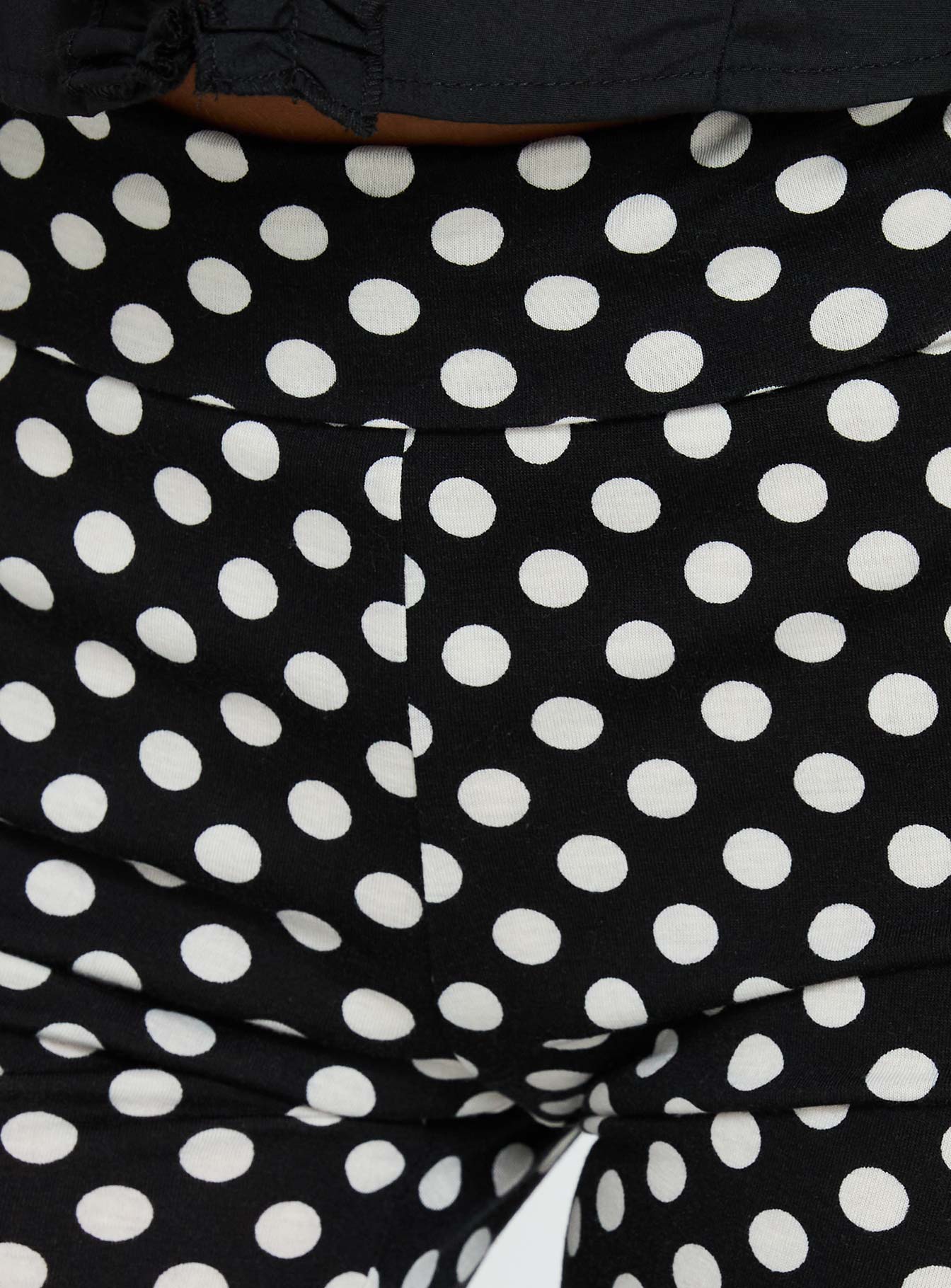 product Princess Polly Isadonna Capri Pants Black Polka Dot Mid Rise Pants 