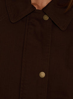 Jaxton Lightweight Denim Jacket Washed Brown