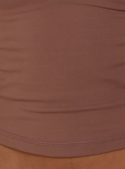Ascend Layered Halter Tank Top Brown / Pink