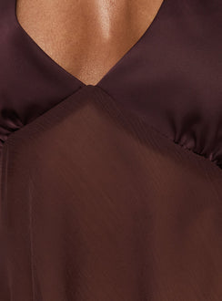 Ladylike Halter Panel Top Brown