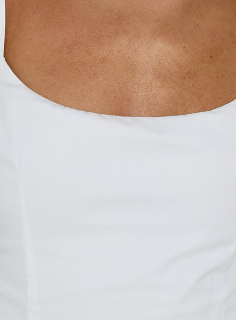Yumiko Scoop Playsuit White