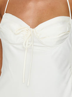 Avabelle Halter Mini Dress Champagne