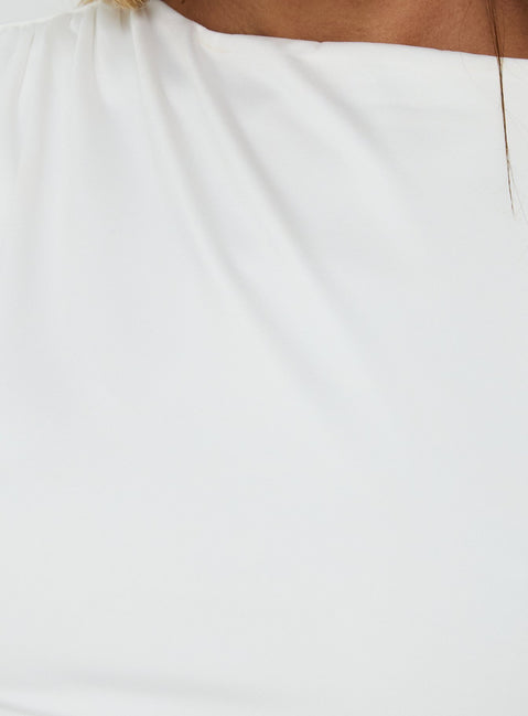 Mystro Cut Out Top White