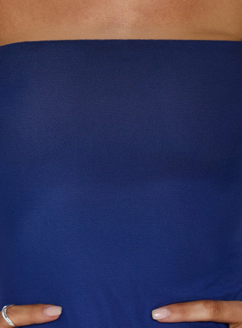Stolen Love Strapless Maxi Dress Blue Ombre