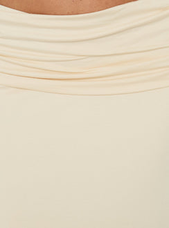 Featuring the Sezzia Ruched Asymmetrical Midi Skirt Beige womens-skirts with fitted silhouette and length detail Princess Polly