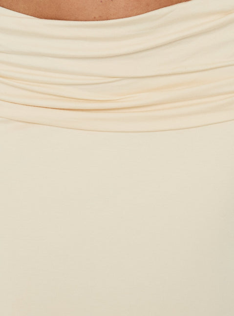 Featuring the Sezzia Ruched Asymmetrical Midi Skirt Beige womens-skirts with fitted silhouette and length detail Princess Polly