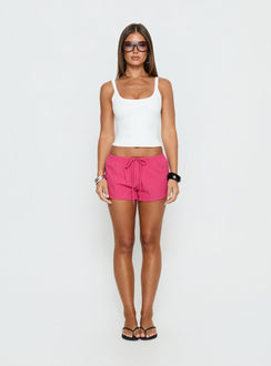 Makeli Micro Beach Short Fuchsia Stripe