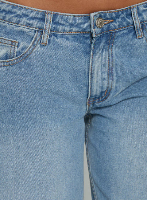 Ramos Low Rise Denim Jeans Bright Blue Wash Tall