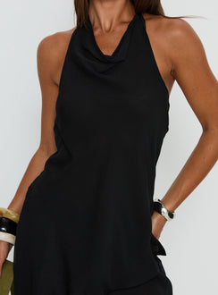 Emorisa Halter Longline Top Black