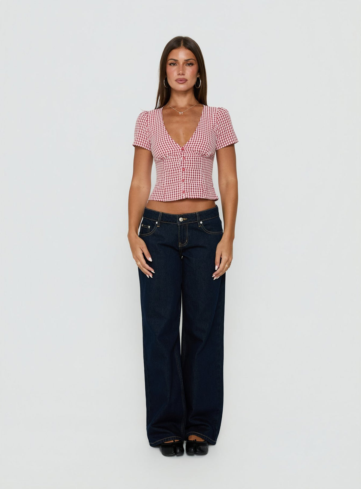 Isolda Top Red Gingham